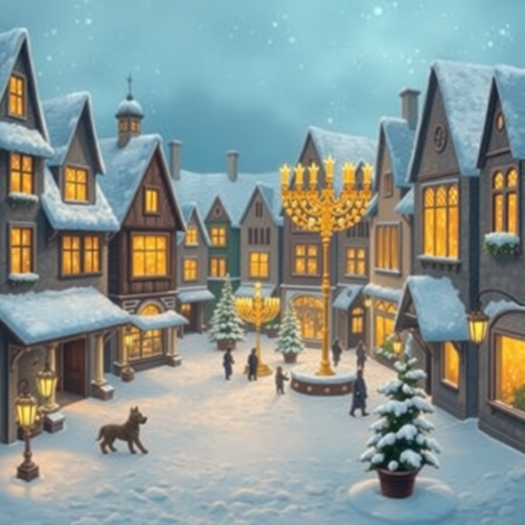 Hanukkah Village Lights