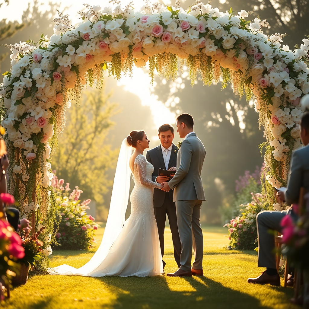 Elegant Garden Ceremony β Realism