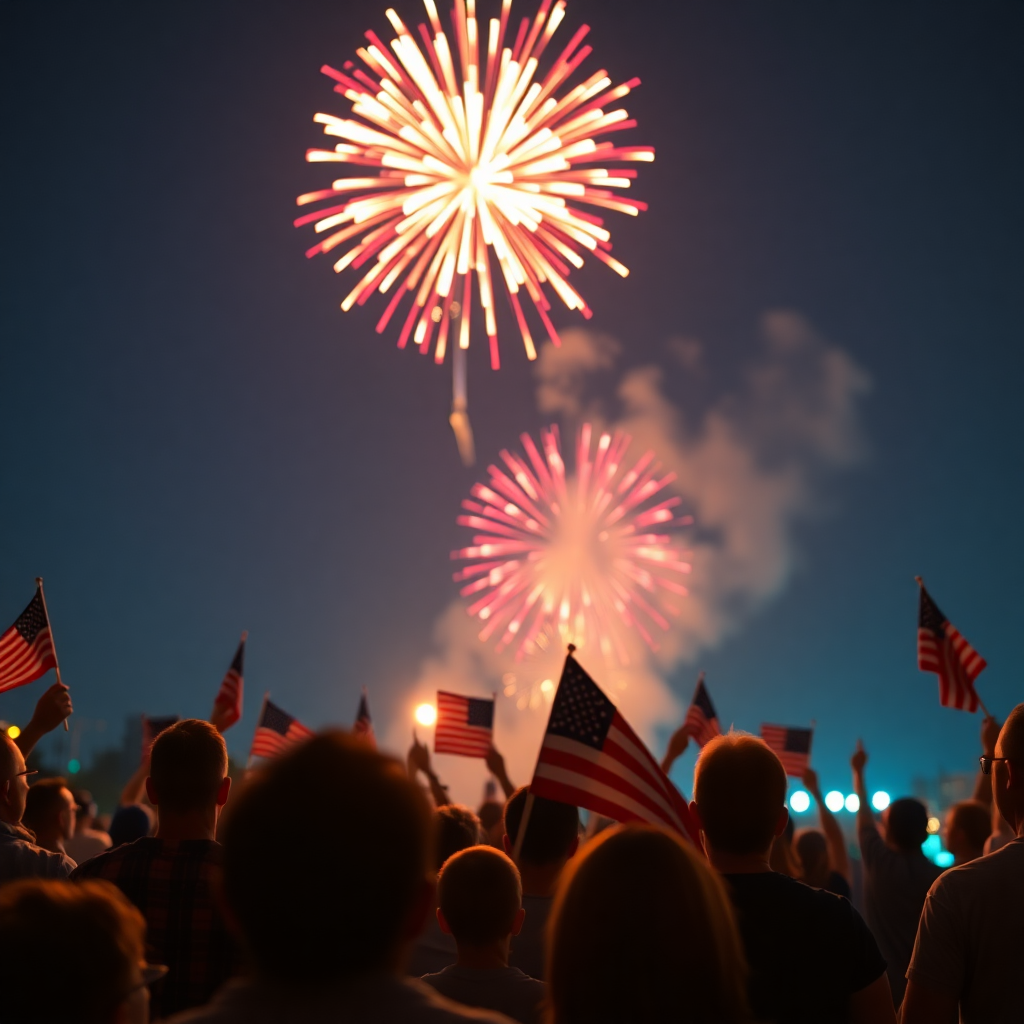 Realistic Fireworks Celebration