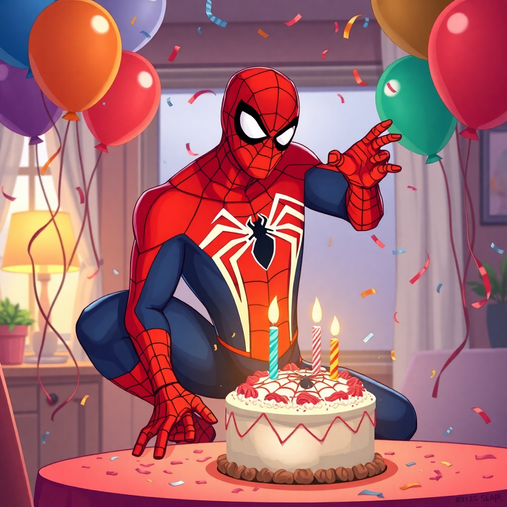 Празднование дня рождения супергероя