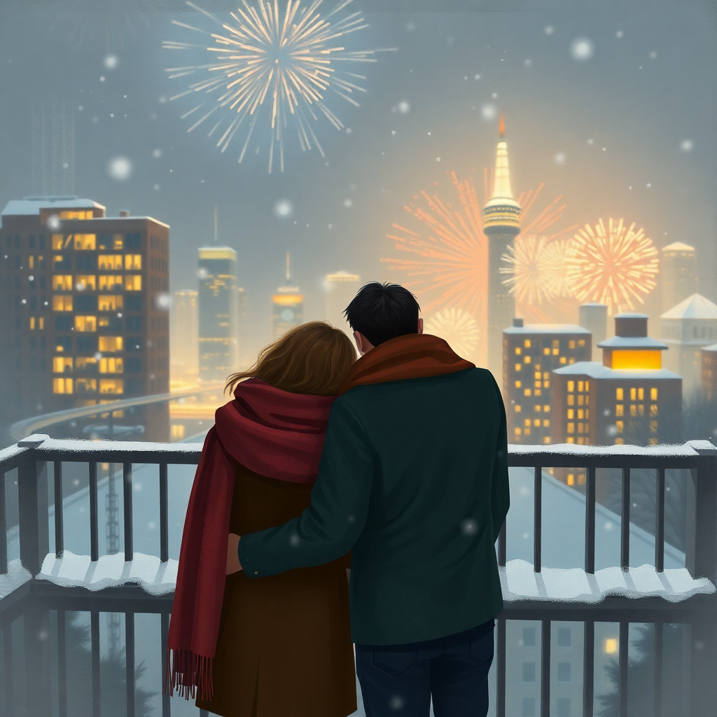 Романтическая сцена на балконе