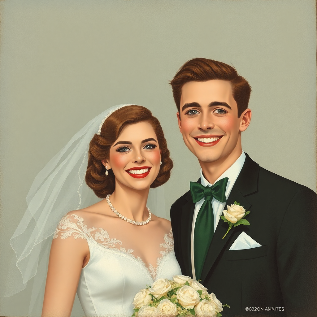 Классический свадебный портрет