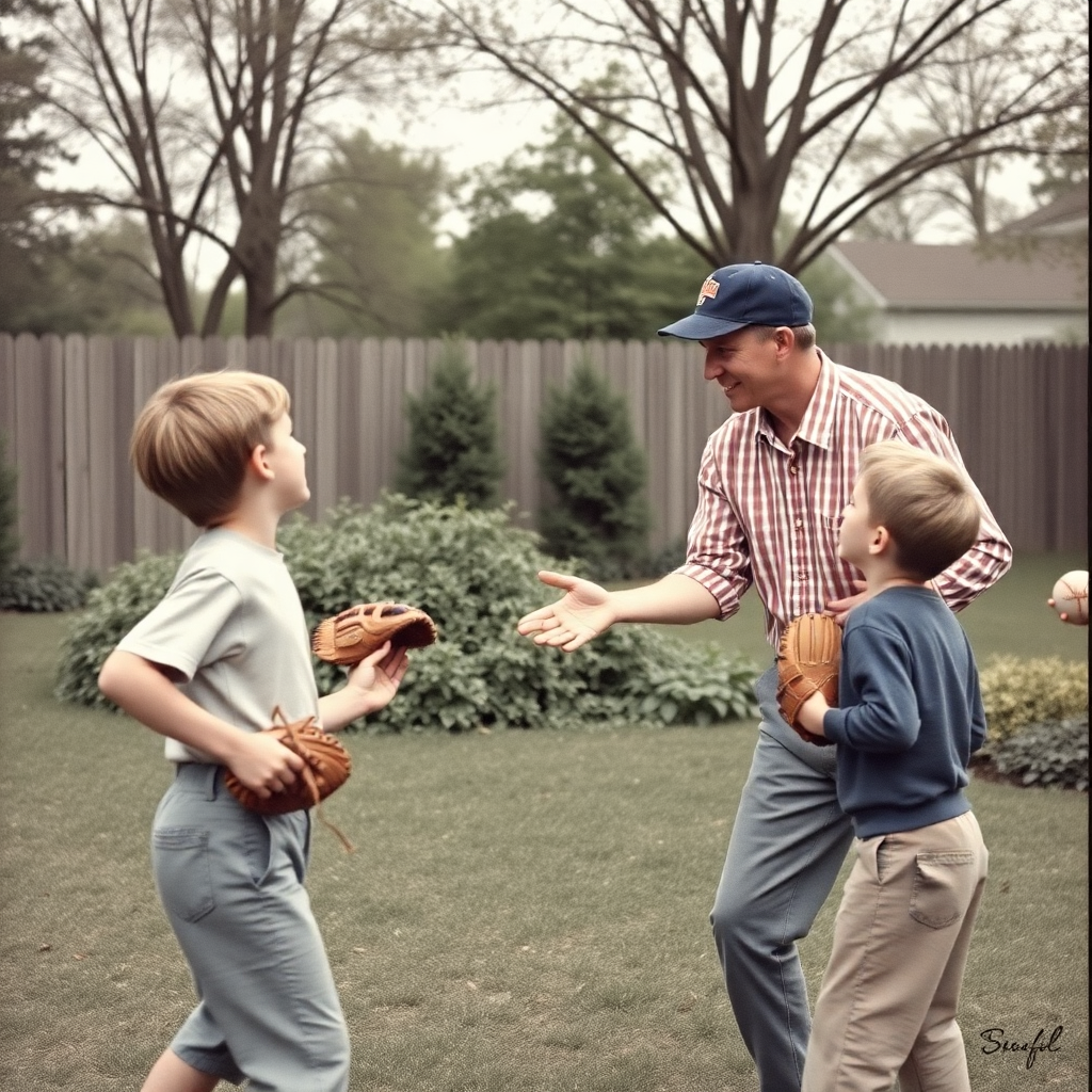 Ретро-бейсбол на заднем дворе